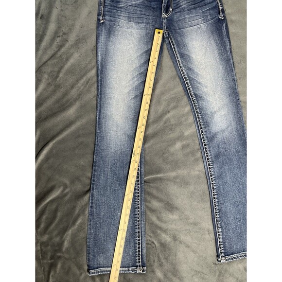 Womens Express Stella Boot Leg Low Rise Denim Blue Jeans Size 4 - Picture 6 of 11